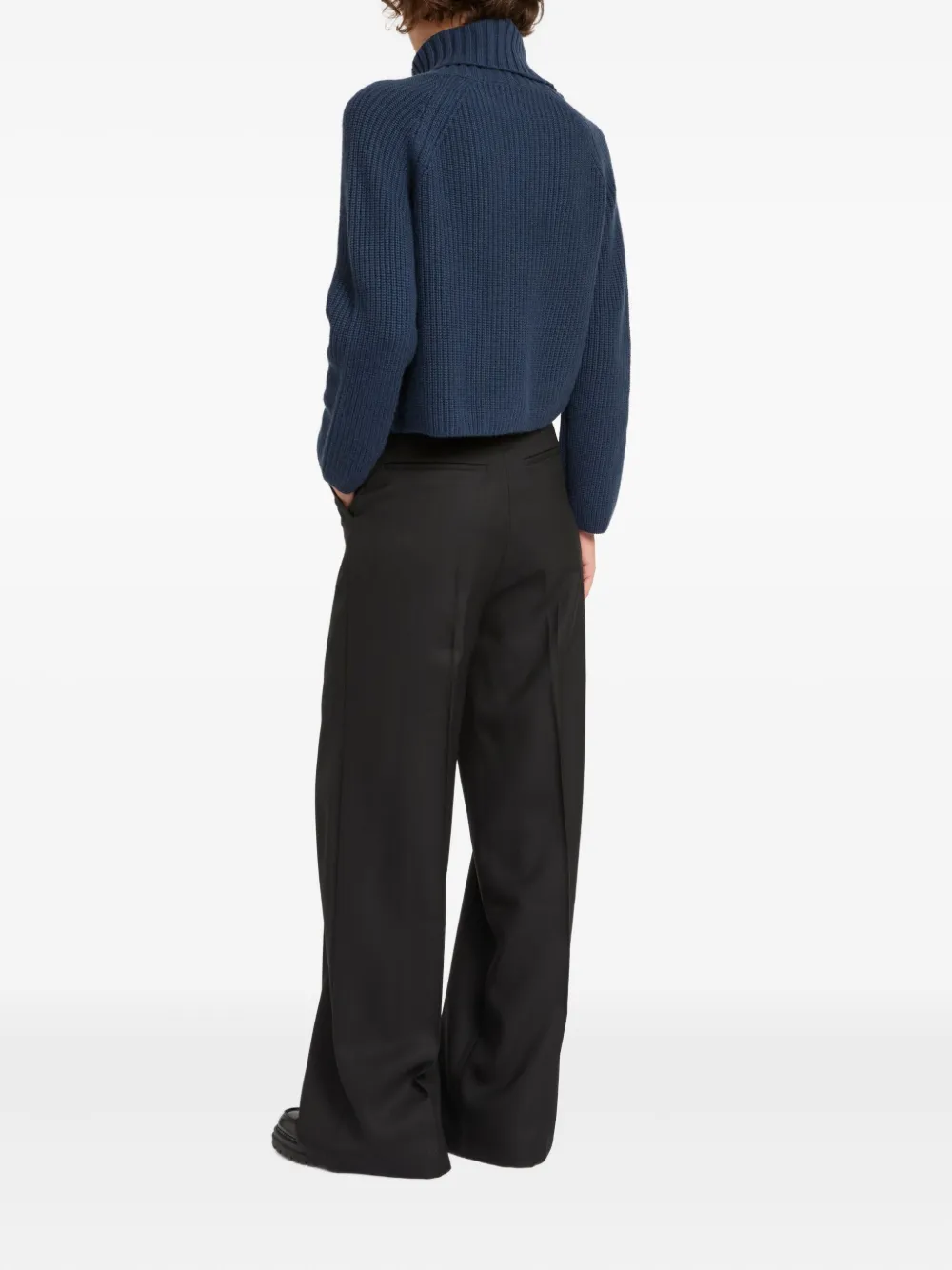 Yves Salomon Flanellen pantalon Zwart