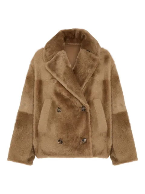 Yves Salomon shearling pea jacket