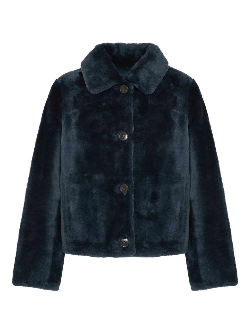 Yves Salomon reversible merino lambskin jacket | Blue | Image 1