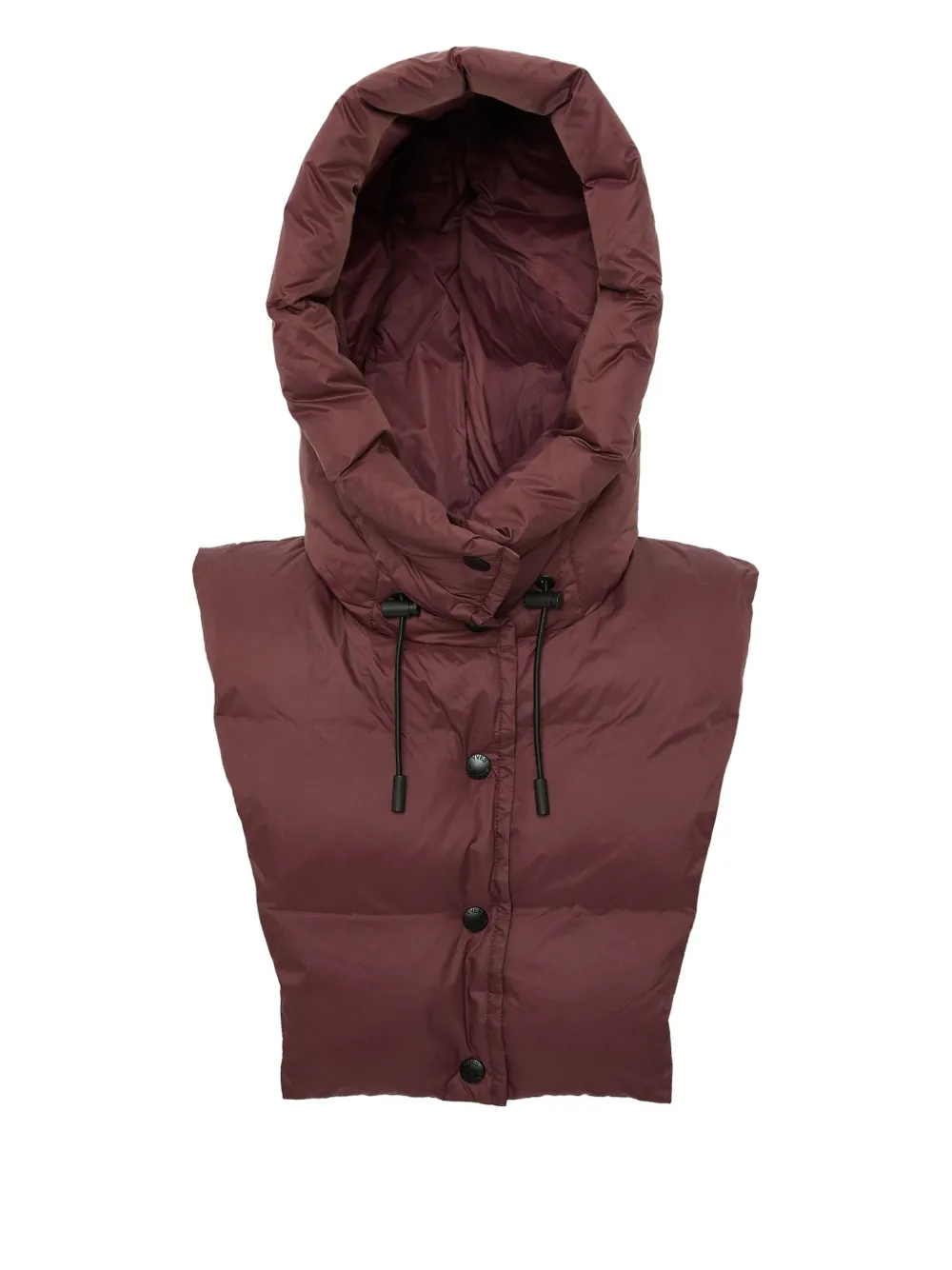 Yves Salomon padded hood bib Rood