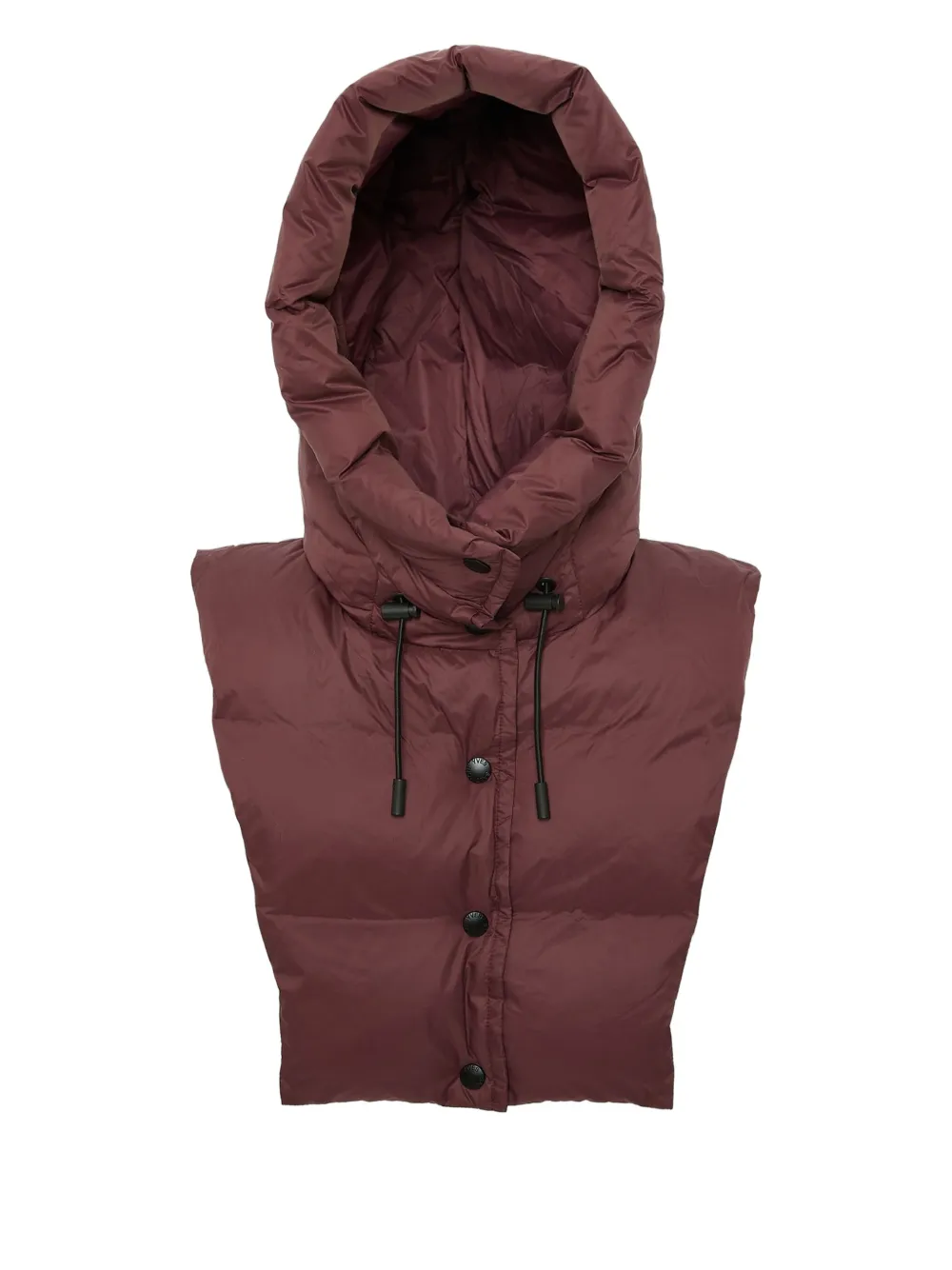 Yves Salomon padded hood bib - Rosso