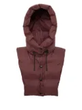 Yves Salomon padded hood bib - Red