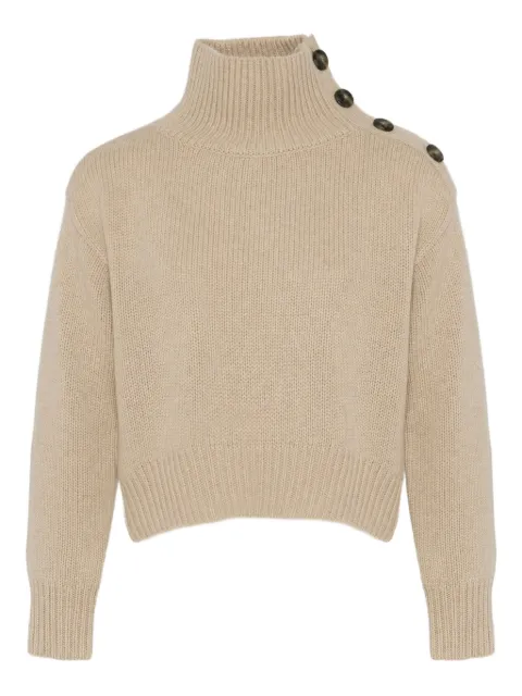 Yves Salomon high-neck buttoned sweater