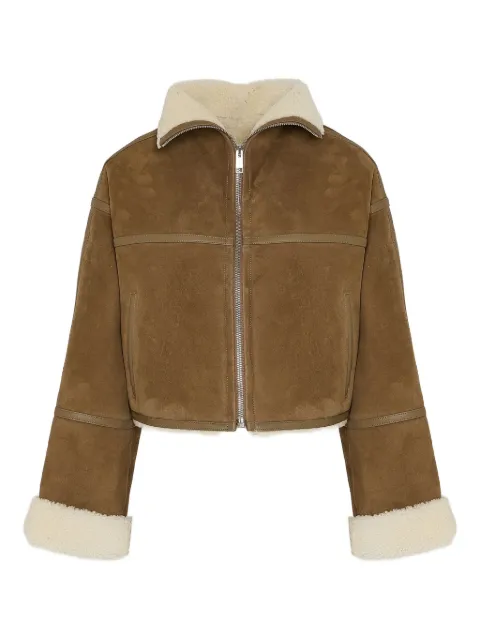 Yves Salomon shearling-trimmed suede jacket
