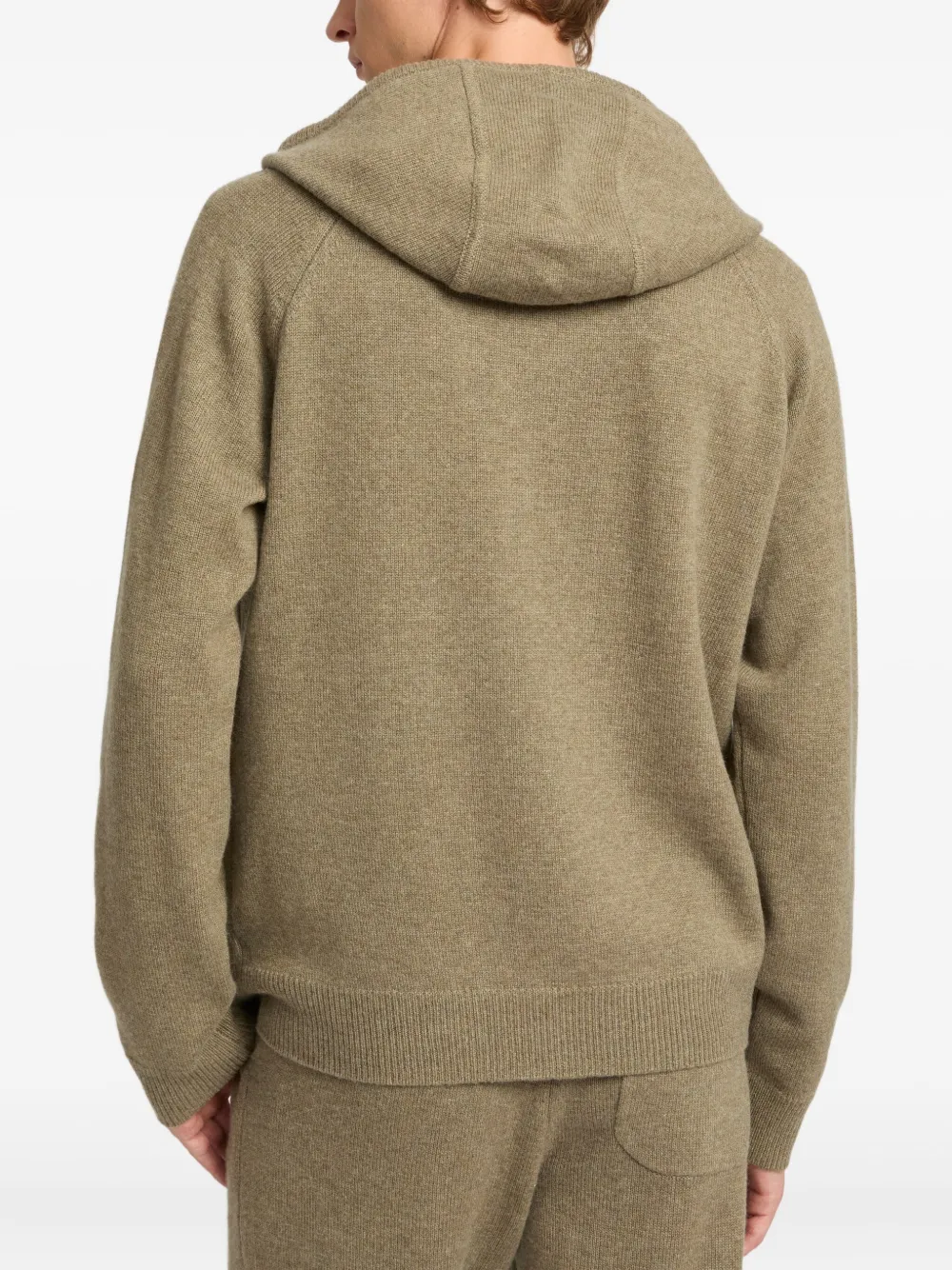 Yves Salomon Gebreide hoodie Beige