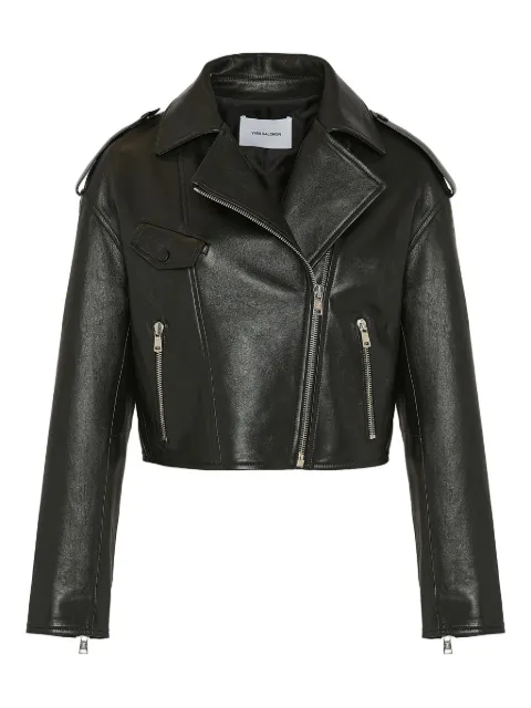 Yves Salomon lambskin biker jacket