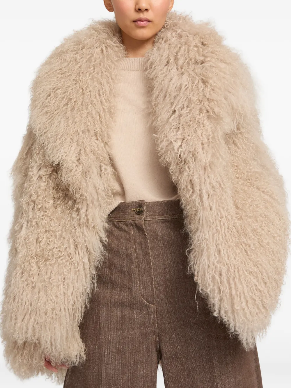 Yves Salomon shearling jacket | Neutrals | Image 1