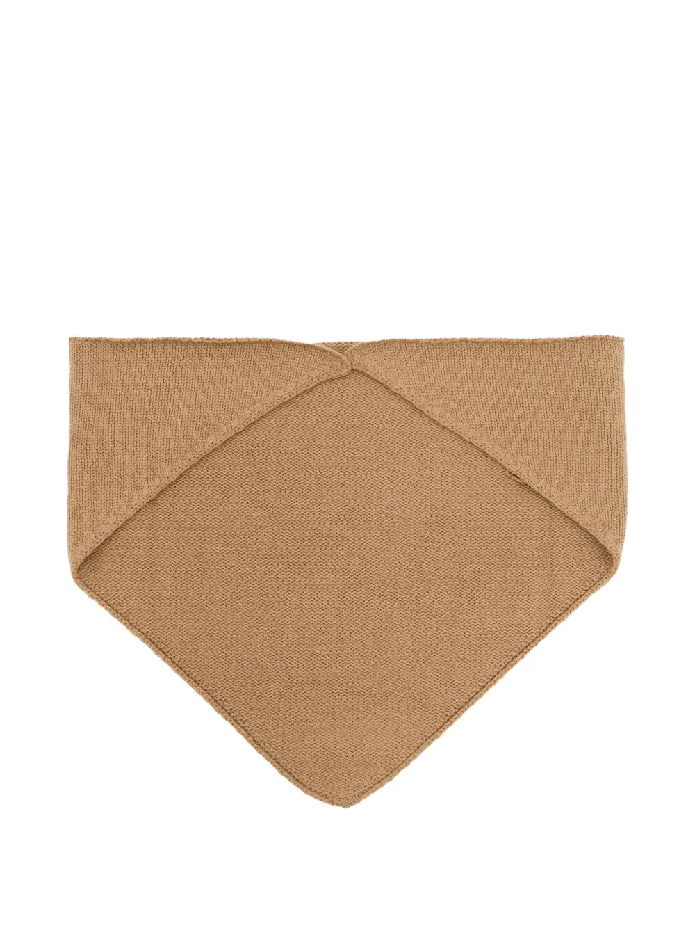 Yves Salomon Cashmere Knit Bandana In Brown