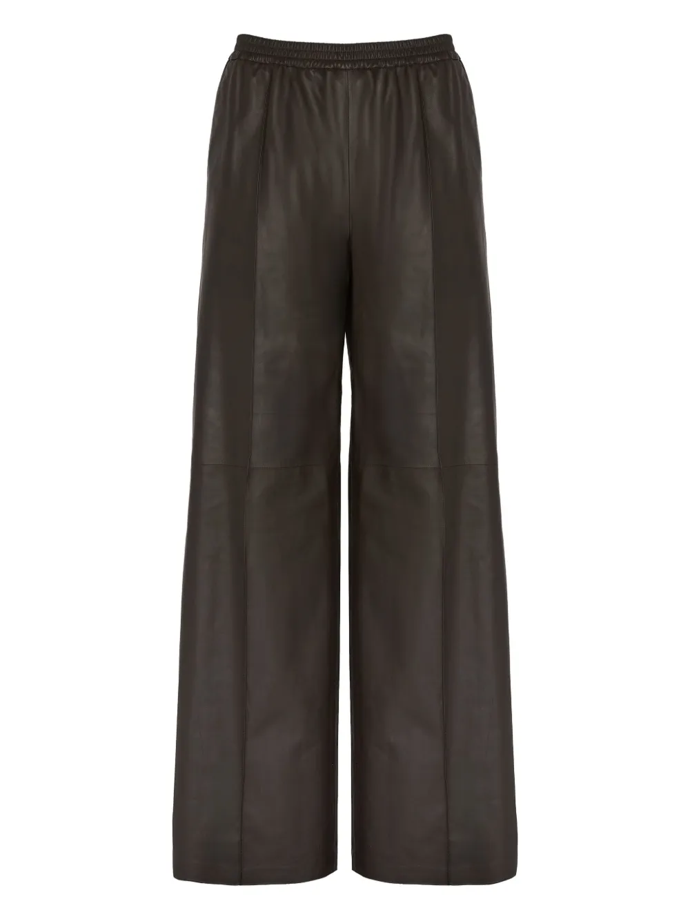 Yves Salomon Lamb-leather Trousers In Brown