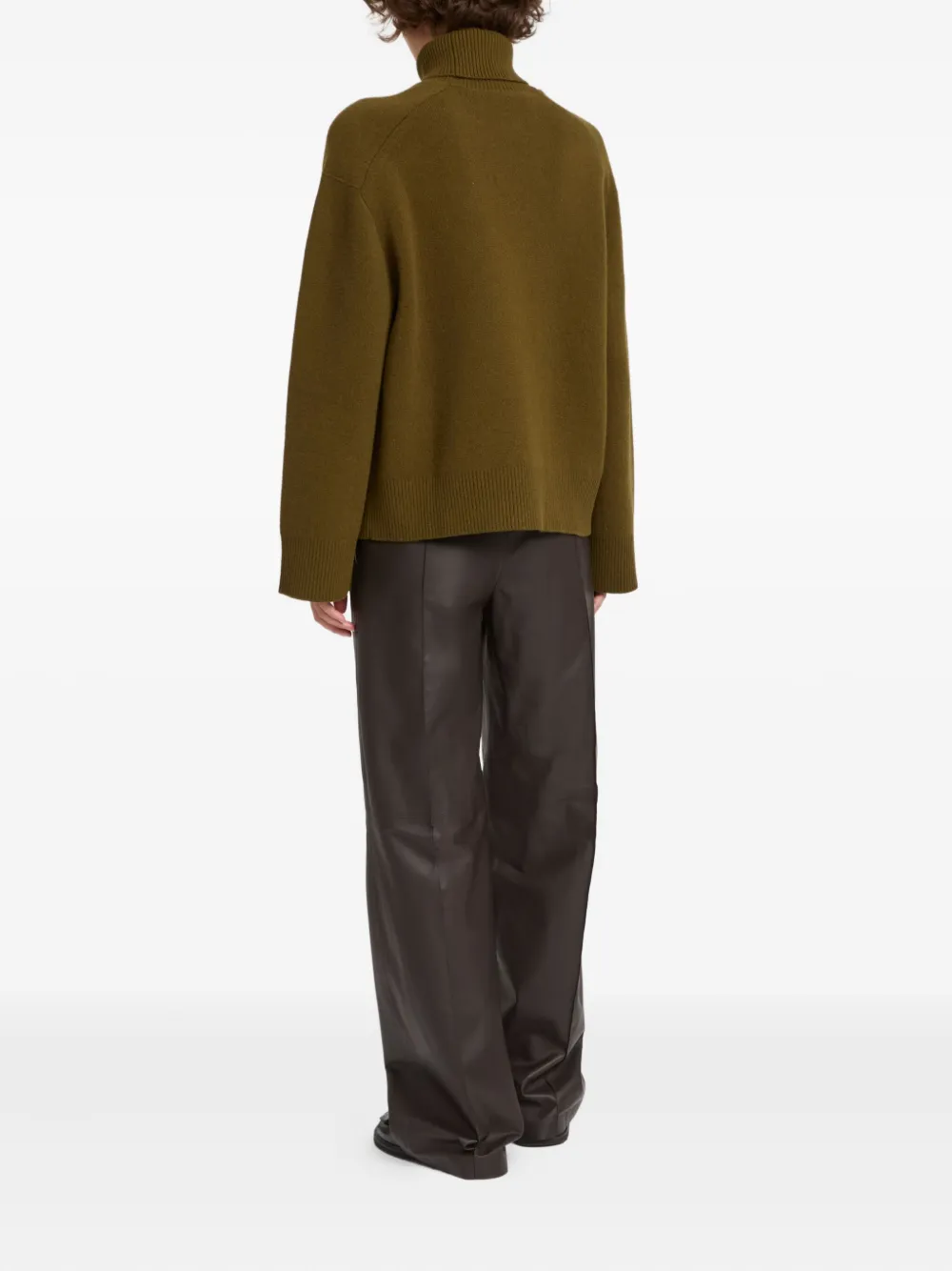 Yves Salomon Lamb-leather Trousers In Brown