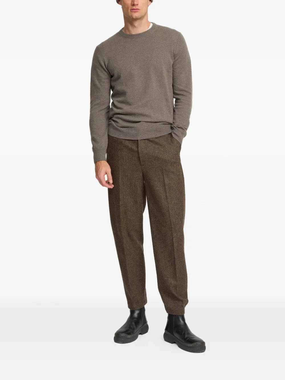 Yves Salomon crew-neck cashmere sweater - Grijs