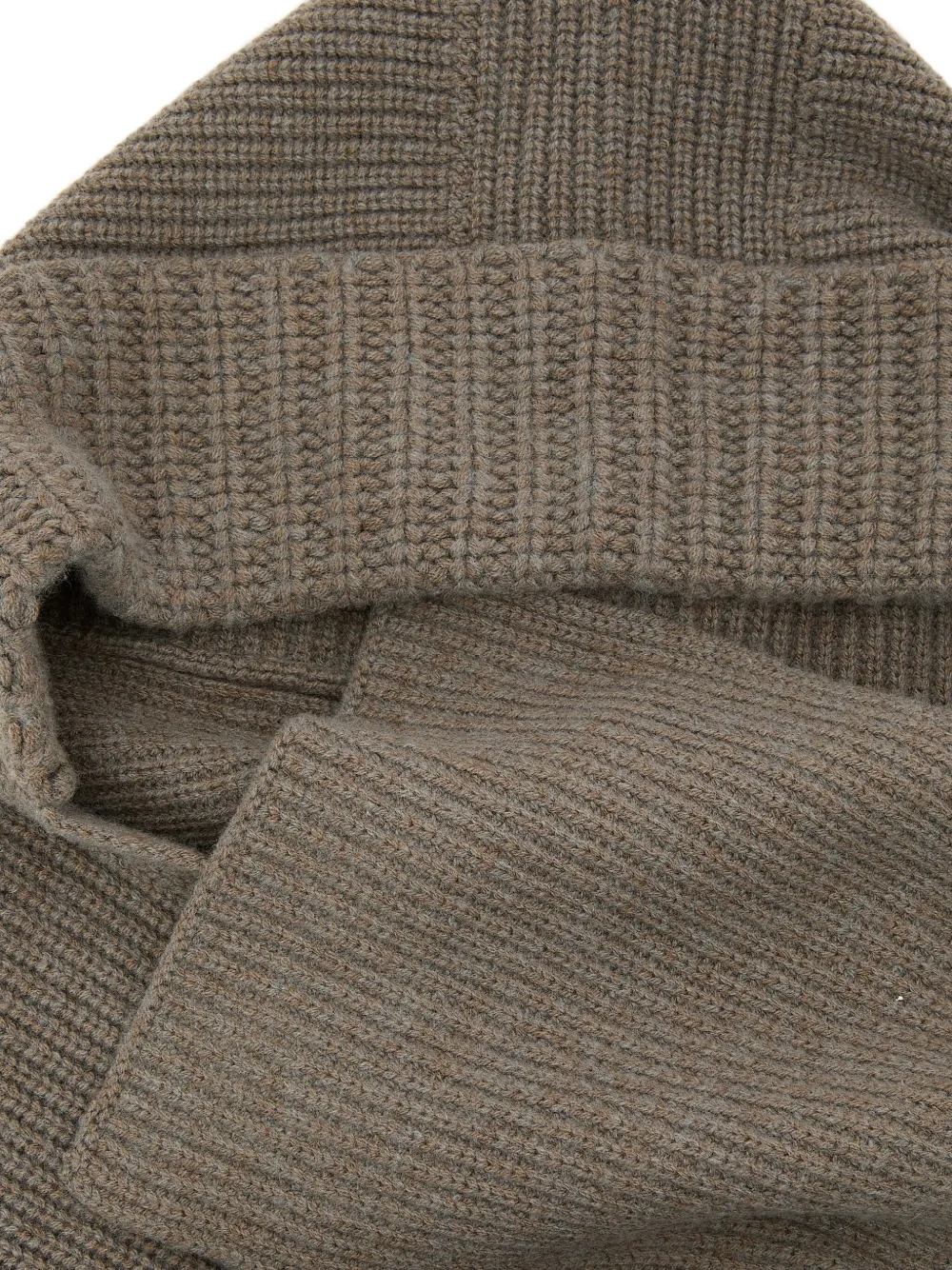 Yves Salomon hooded knit scarf - Grijs