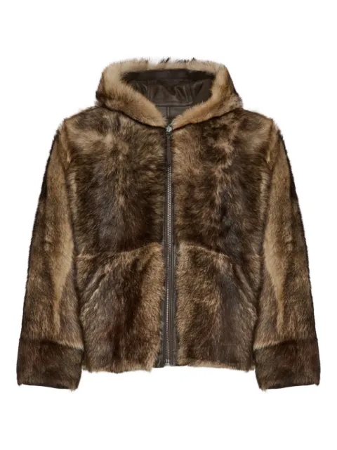 Yves Salomon Reversible Toscana lambskin hoodie