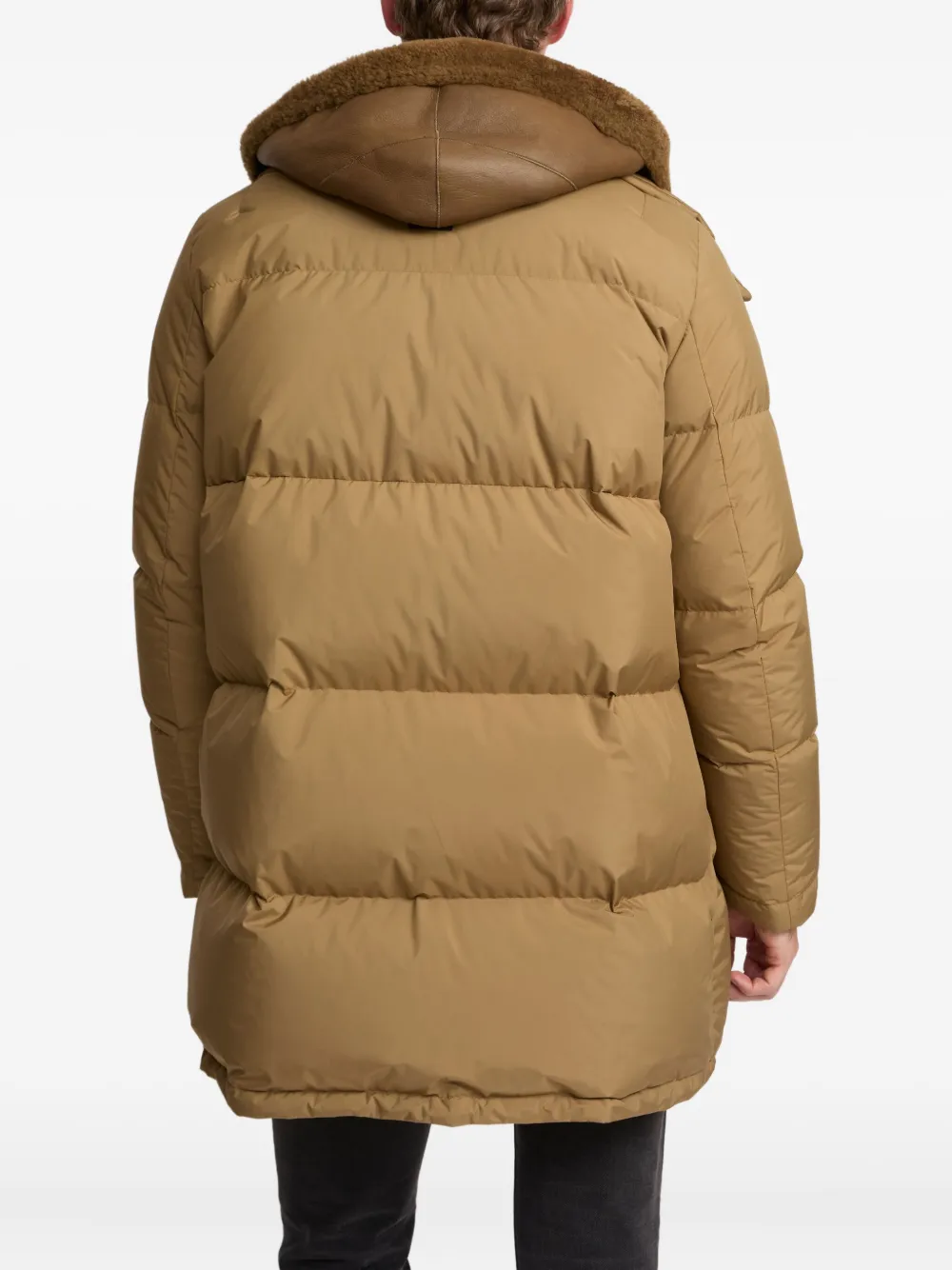 Yves Salomon Jack met lammy voering en capuchon - A2246 BROWN