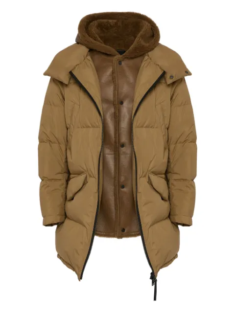 Yves Salomon shearling-lined hooded-down jacket