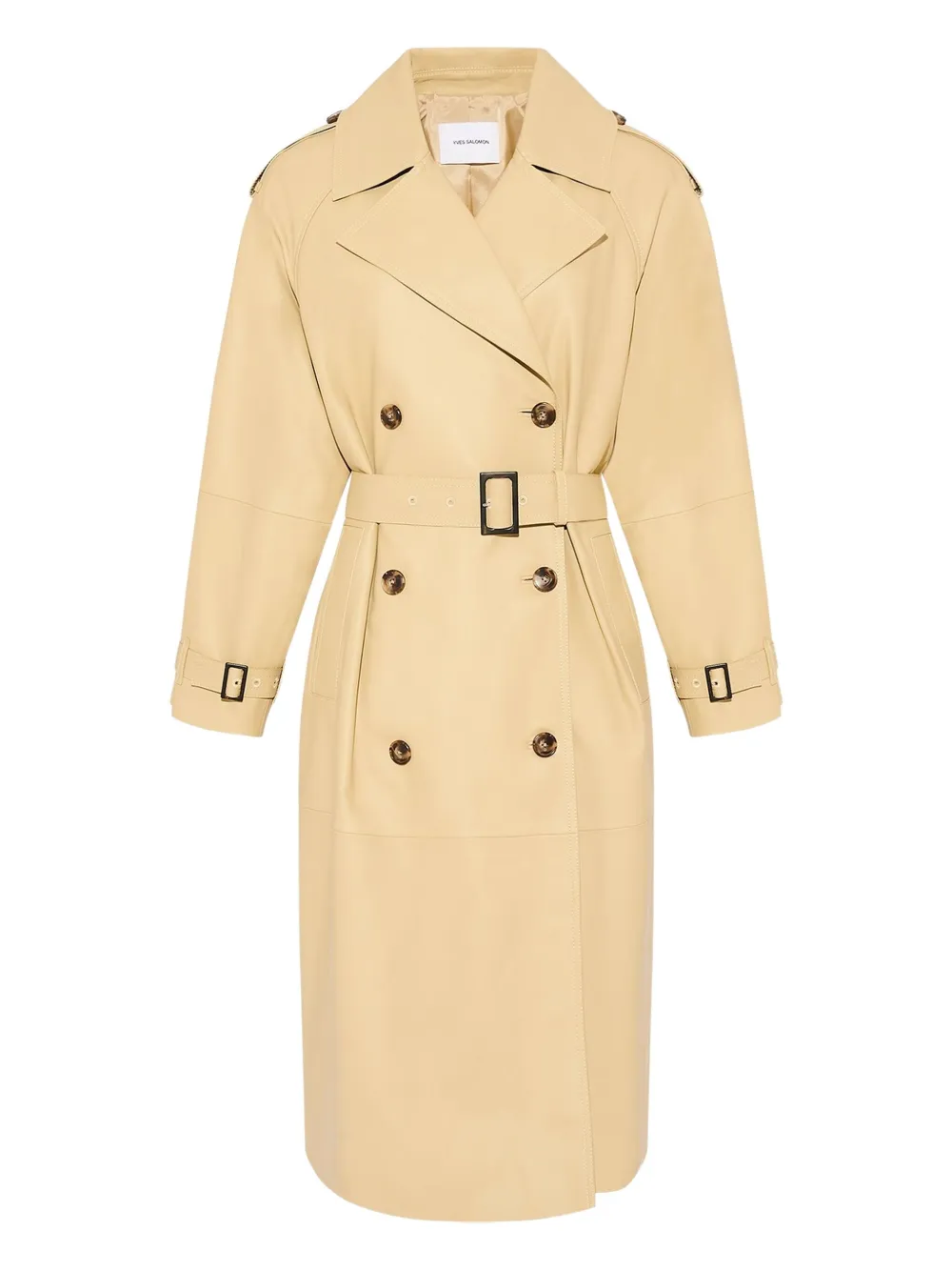 Yves Salomon belted leather trench coat - Toni neutri