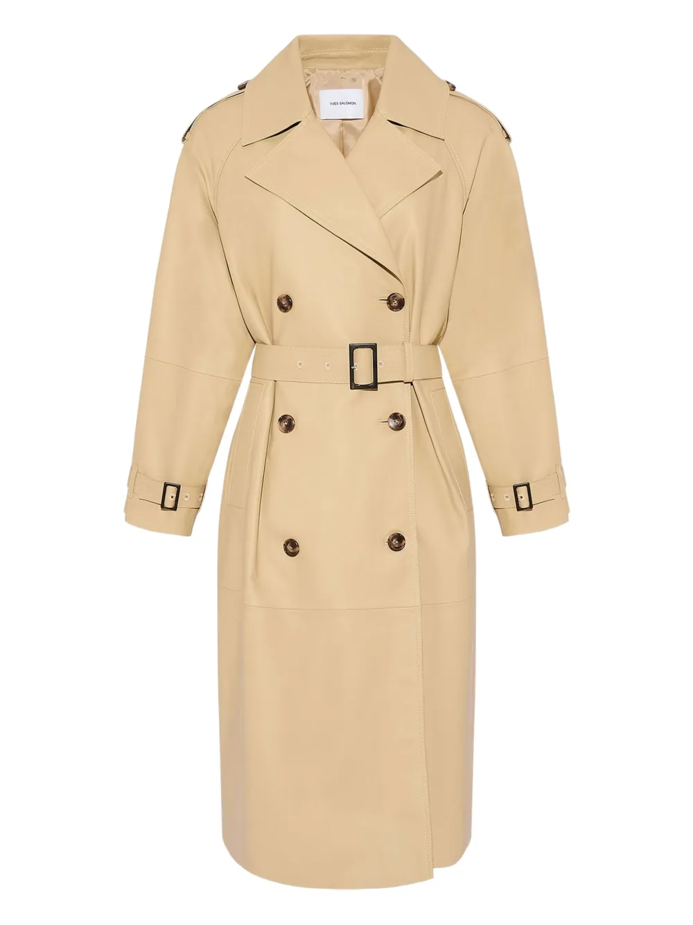 Yves Salomon belted leather trench coat - Toni neutri