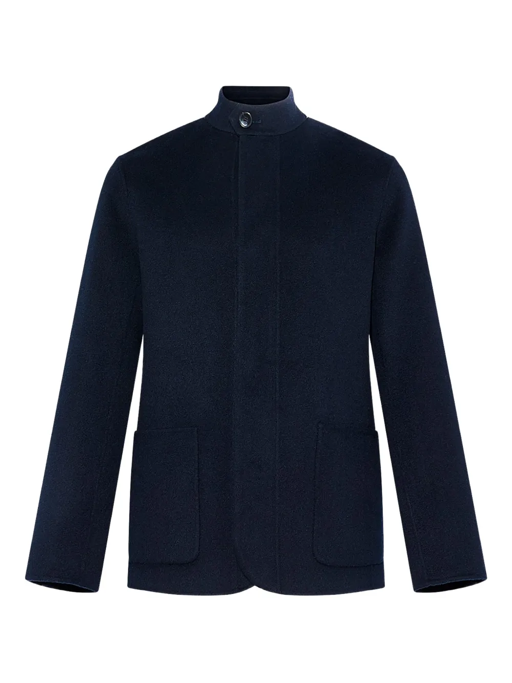 Yves Salomon wool cashmere high-neck blazer Blauw