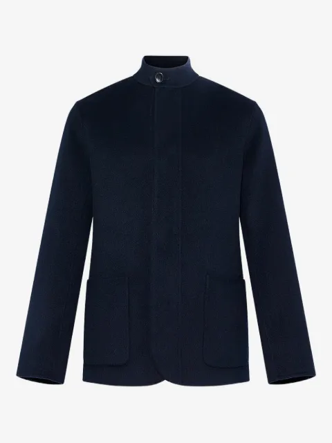 Yves Salomon wool cashmere high-neck blazer