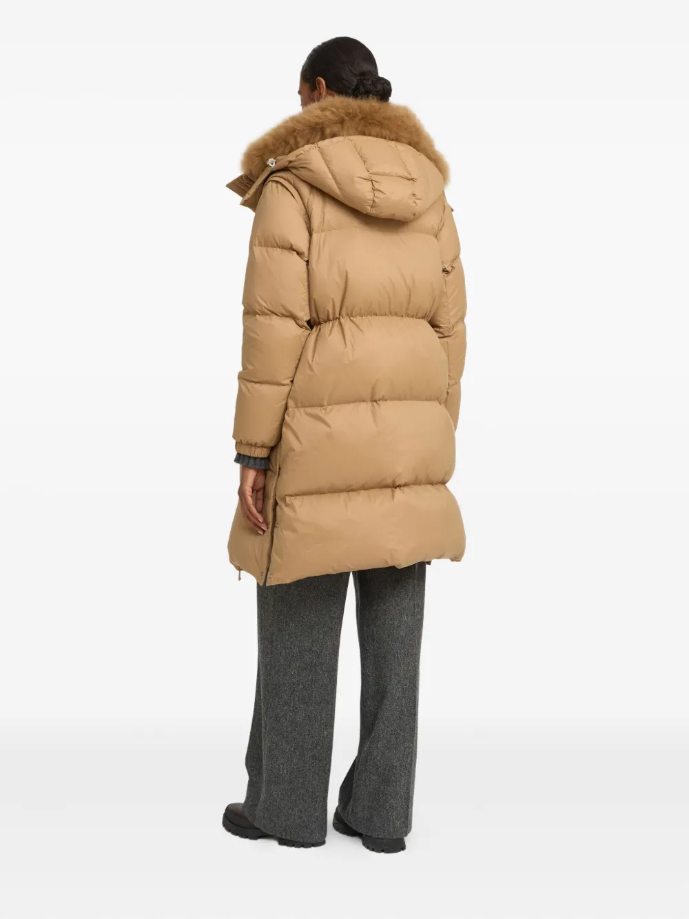 Yves Salomon Army padded-design coat - Bruin