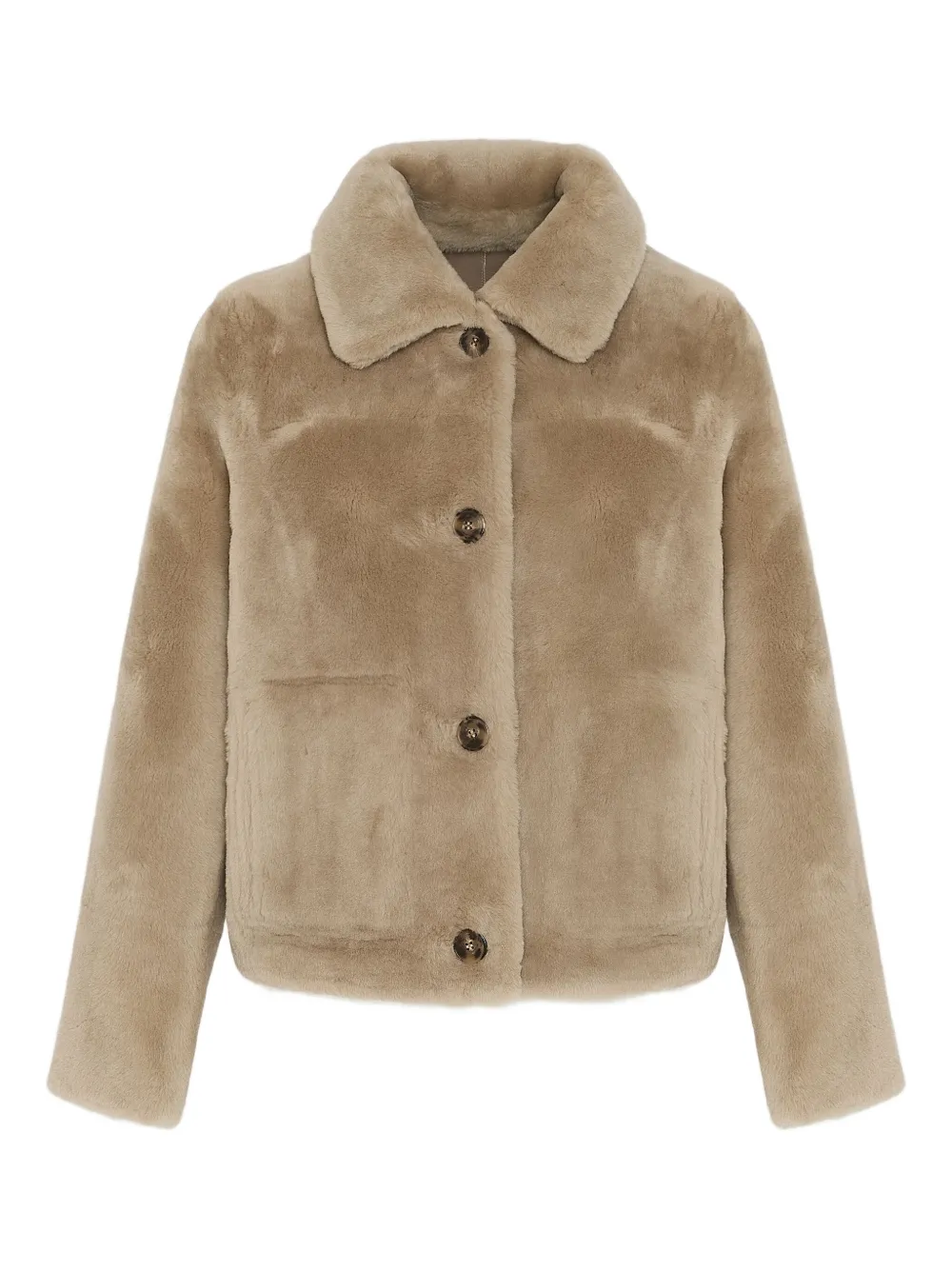 Yves Salomon short reversible jacket | Brown | Image 1