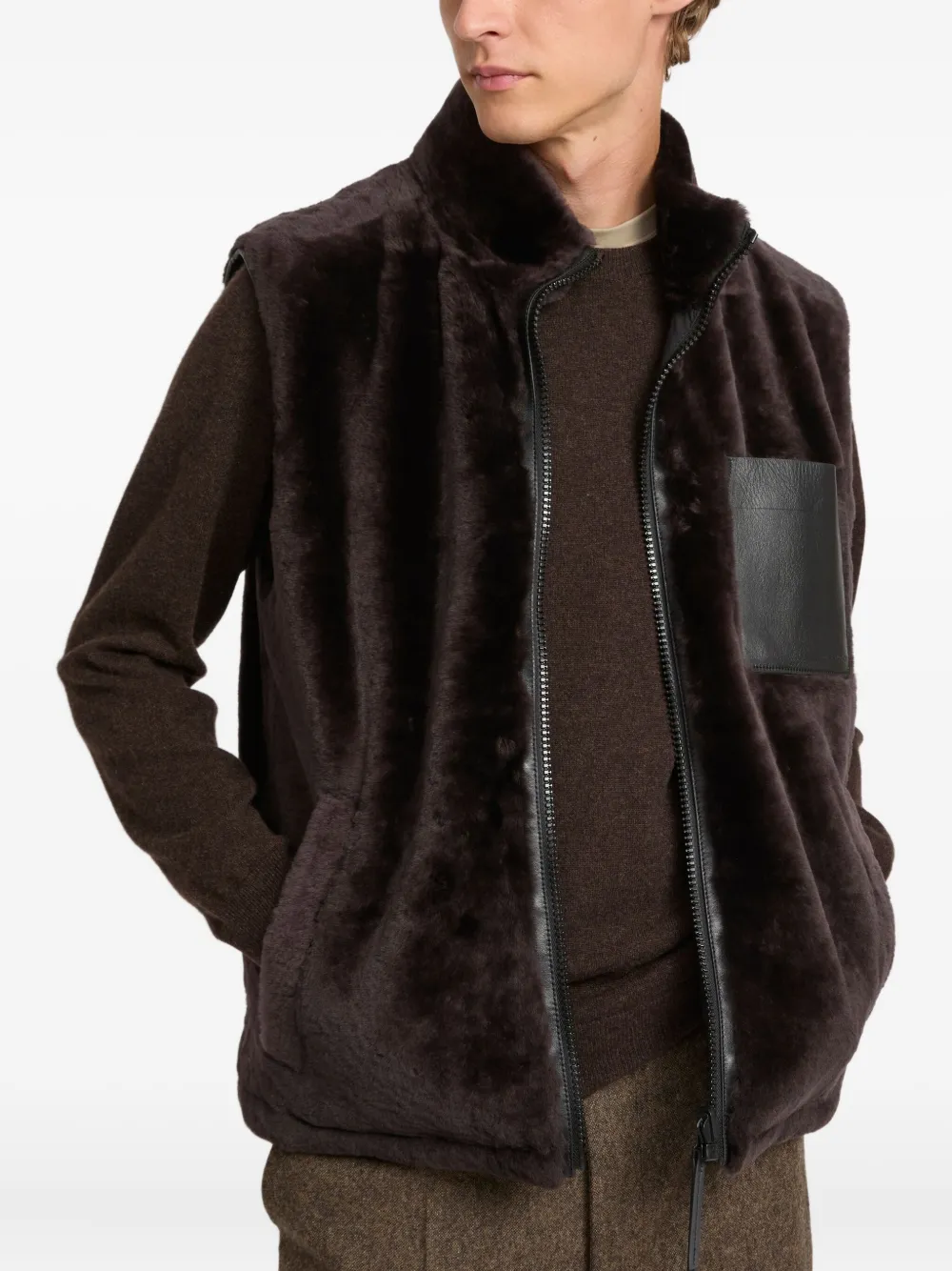 Yves Salomon Sleeveless lambskin jacket | Leather Jackets | Image 2