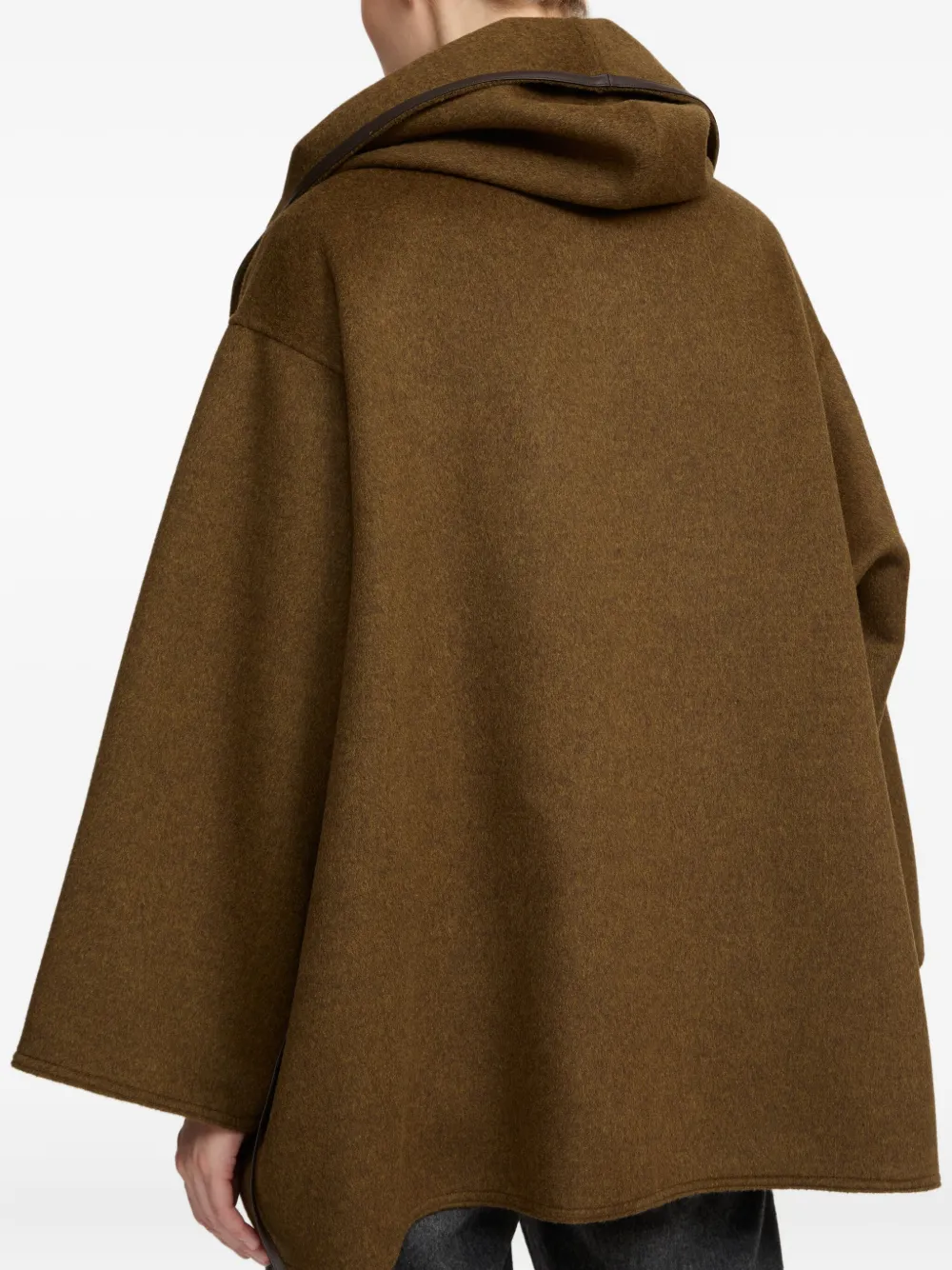 Yves Salomon Mantel met capuchon Bruin