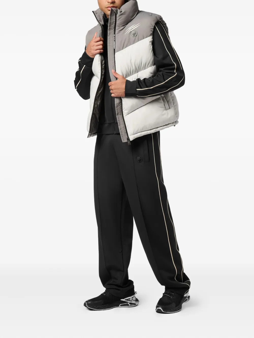 Plein Sport Bodywarmer met logo Grijs