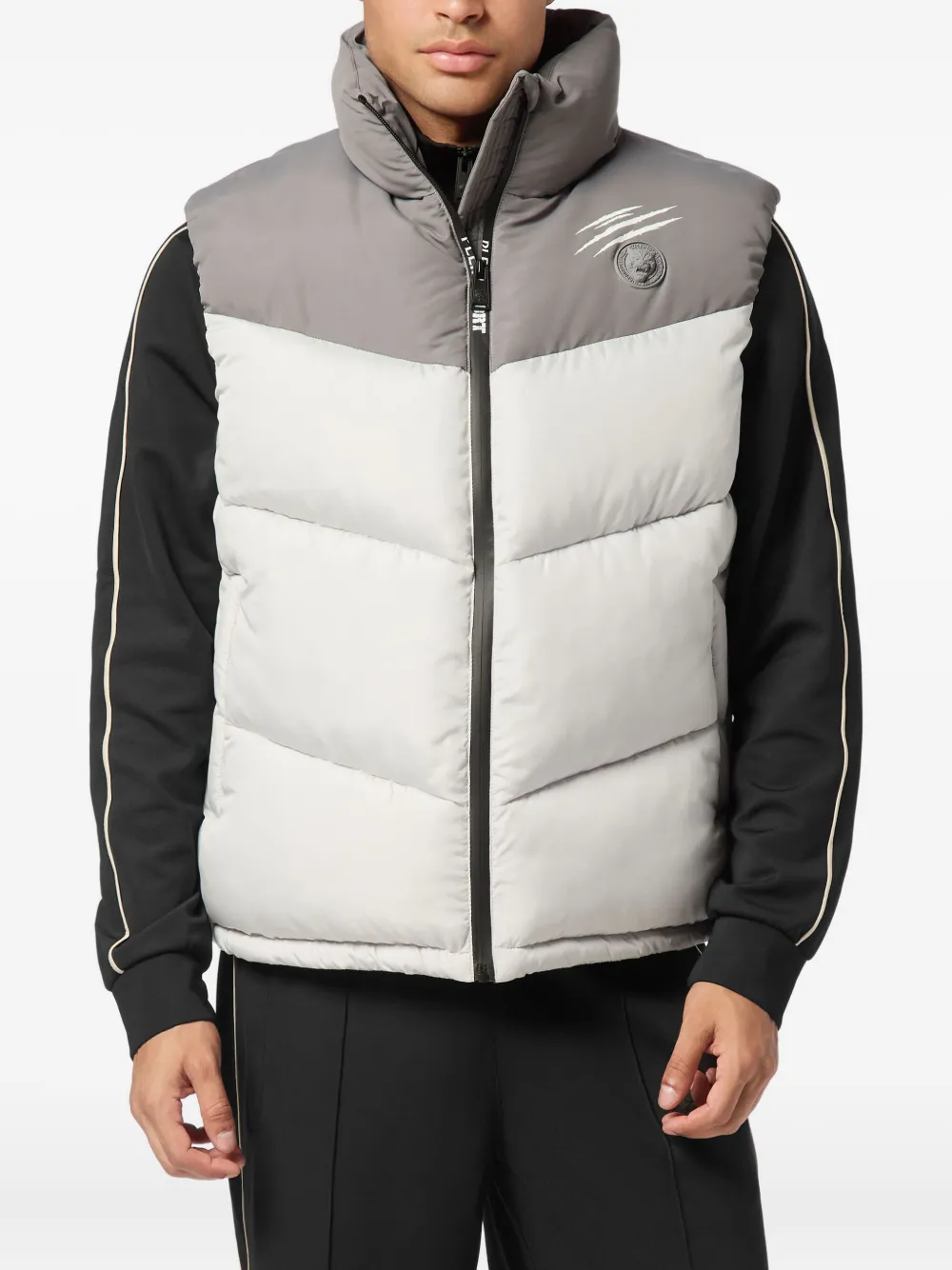 Plein Sport Bodywarmer met logo Grijs