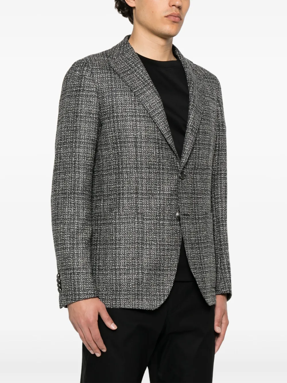 Tagliatore Geruite blazer Grijs