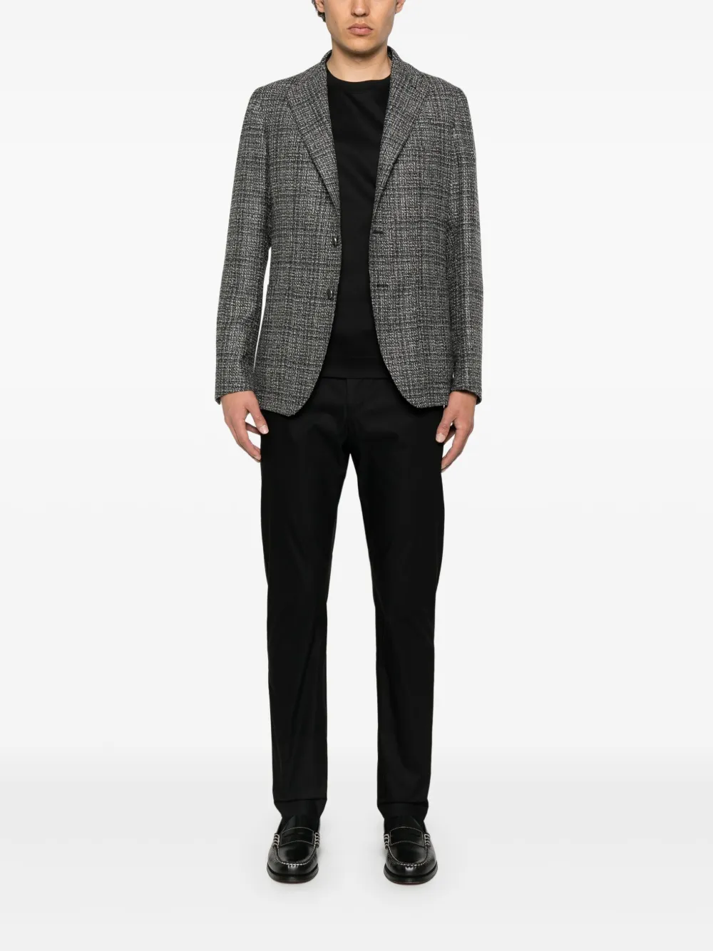 Tagliatore Geruite blazer Grijs
