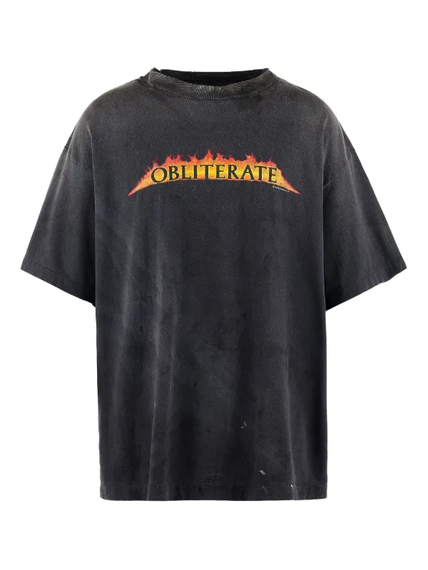 すぐ届く！SAINT Mxxxxxx OBLITERATE Tシャツ SAINT MXXXXXX Obliterate Tシャツ | ブラック | FARFETCH JP