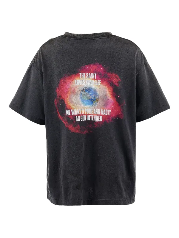 国内発送☆Saint Mxxxxxx☆SS TEE/OBLITERATE/BLACK SAINT MXXXXXX Obliterate T-shirt | Black | FARFETCH