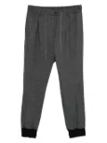Tagliatore virgin wool track pants - Grey