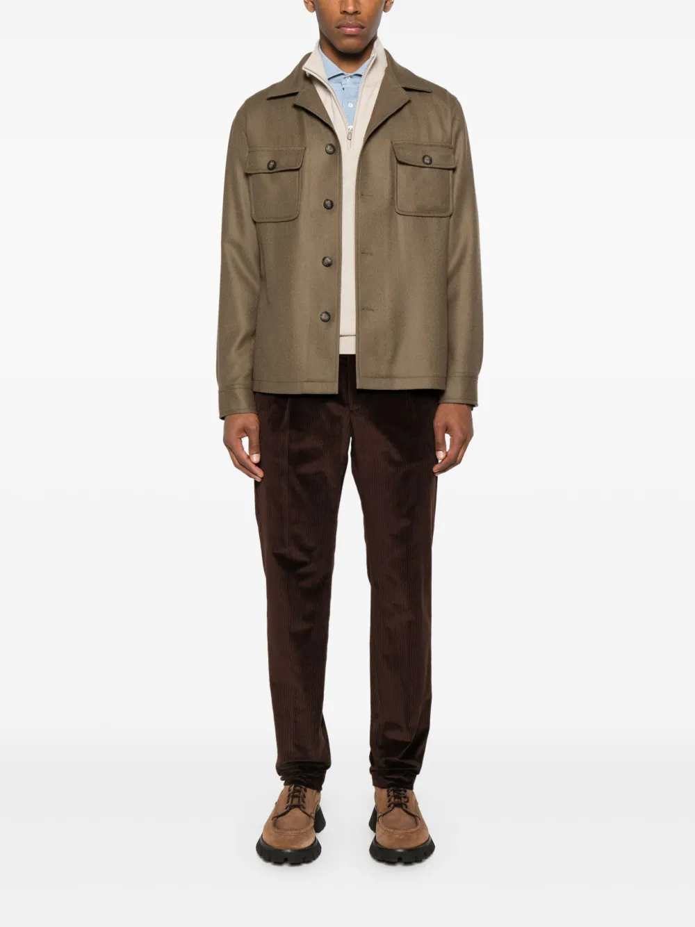 Tagliatore Ribfluwelen broek - Bruin