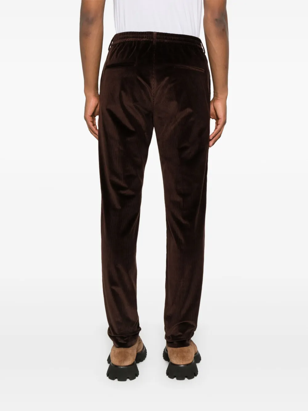Tagliatore Ribfluwelen broek Bruin