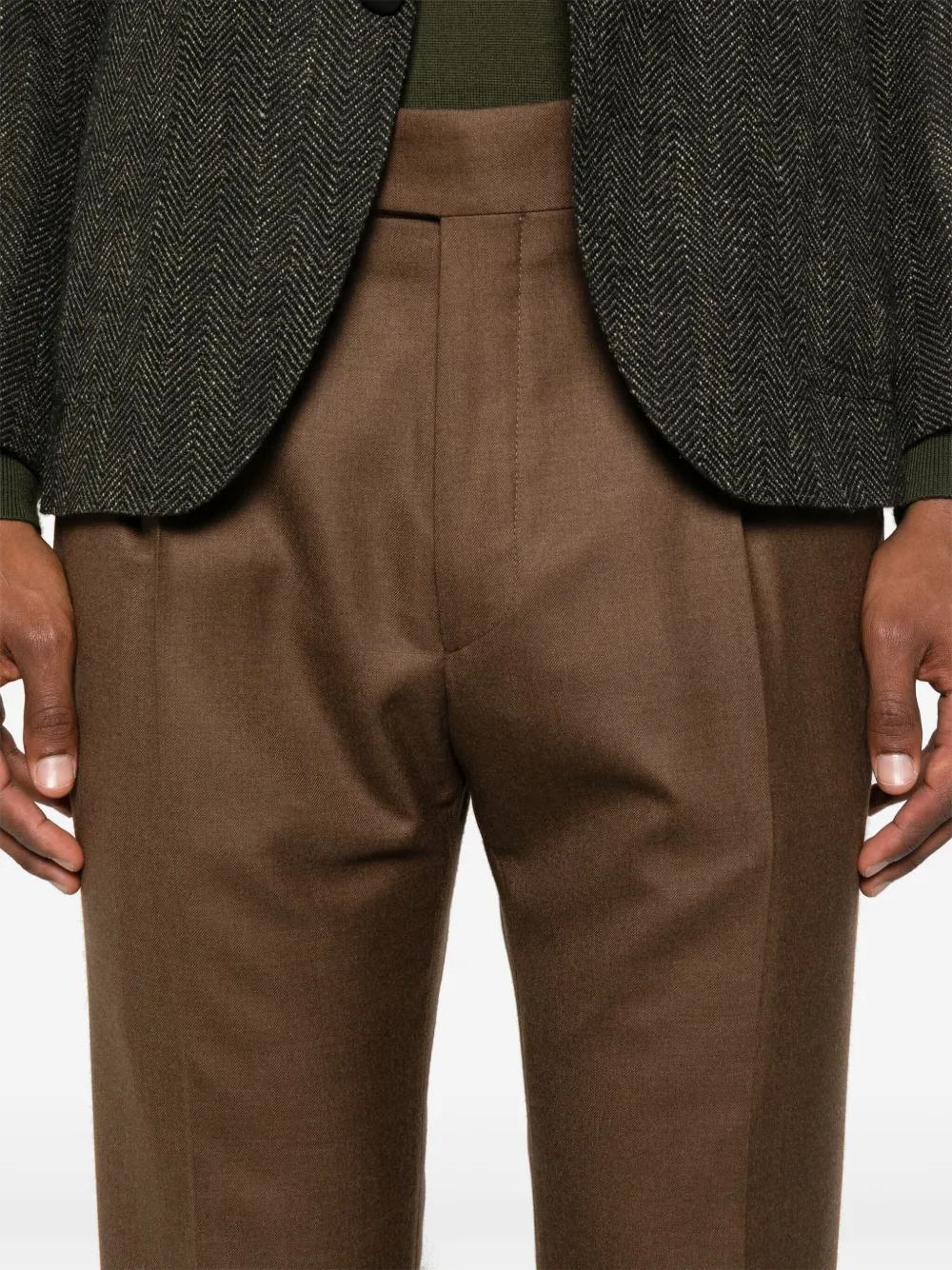 Shop Tagliatore Wool Trousers