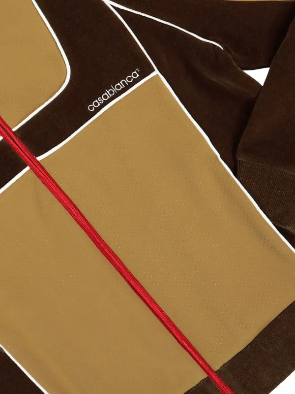 Casablanca two-tone Track Jacket | Brown | FARFETCH