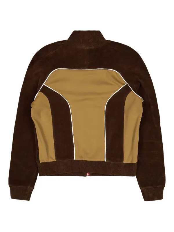 団子 2-Tone Zip Up Jacket Casablanca two-tone Track Jacket | Brown | FARFETCH