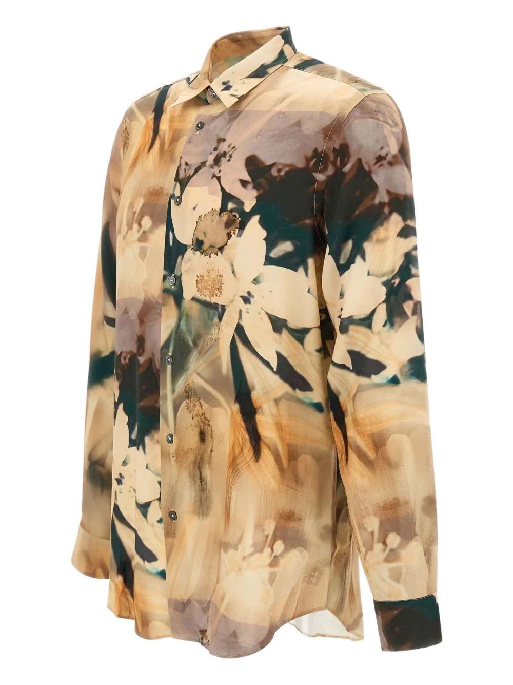 Paul Smith Overhemd met abstracte print Beige