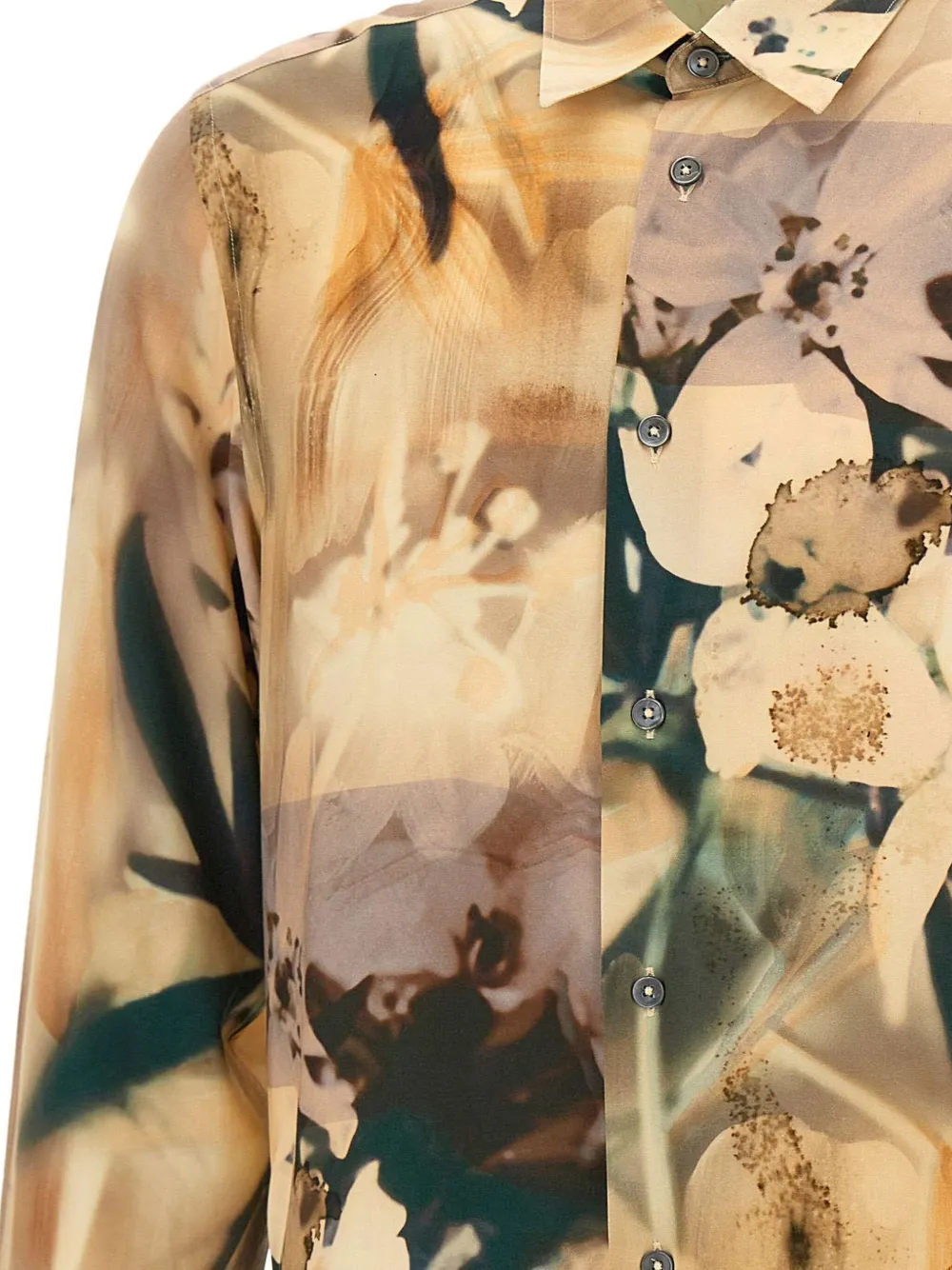 Paul Smith Overhemd met abstracte print Beige