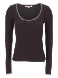 REMAIN mesh-trim T-shirt - Purple