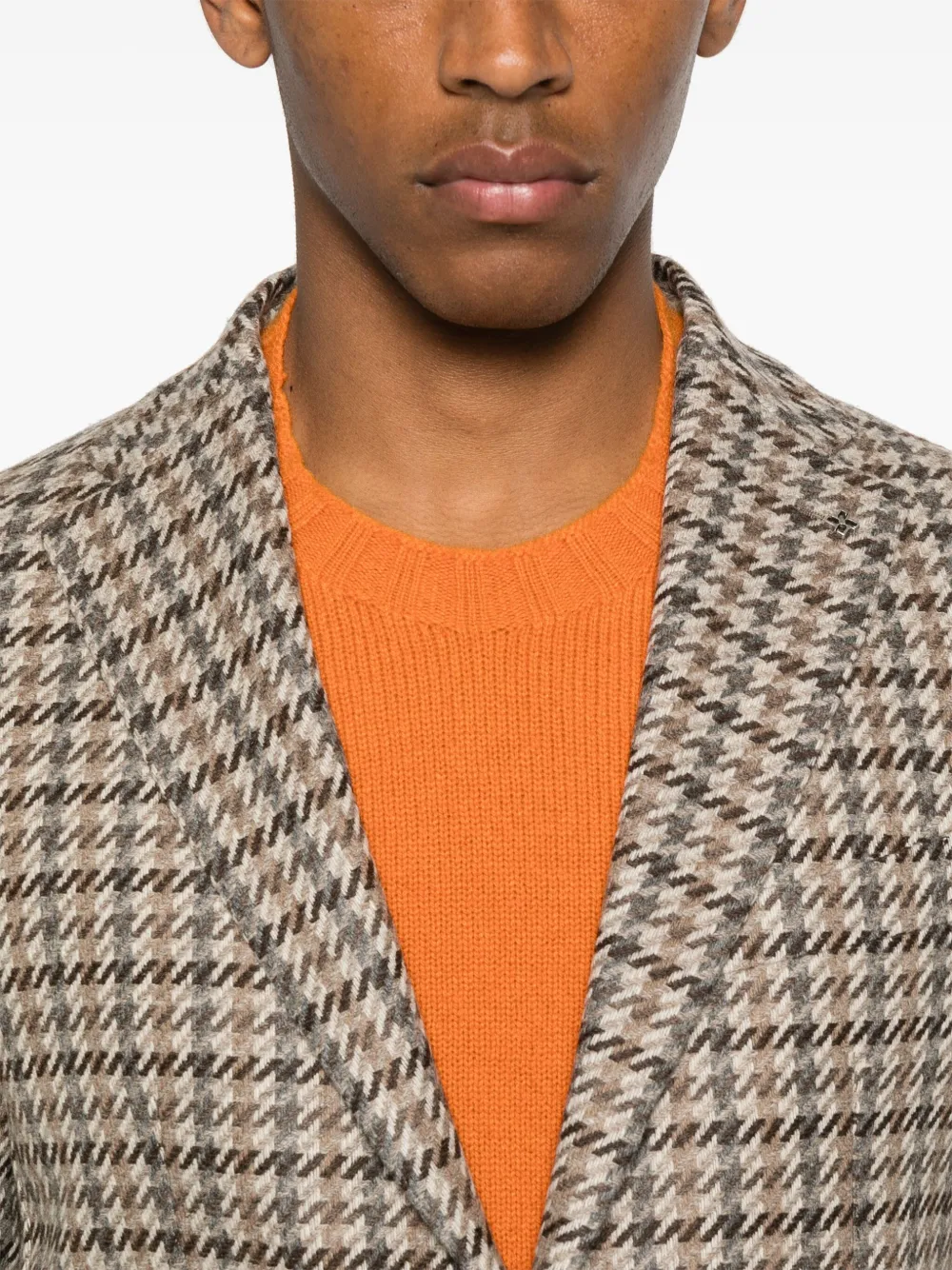 Tagliatore Geruite blazer Beige
