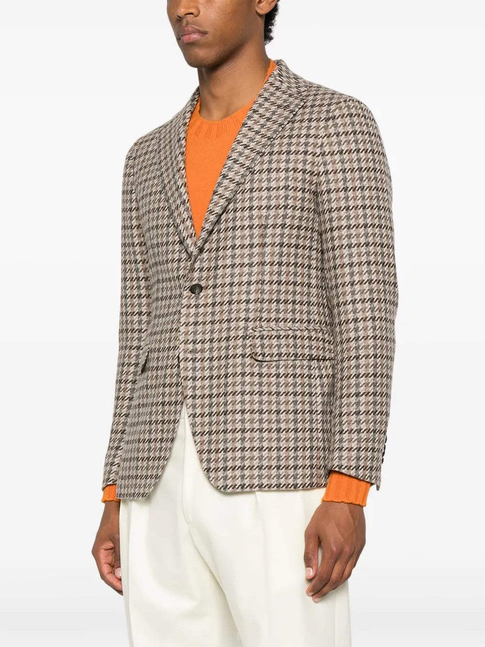 Tagliatore Geruite blazer Beige