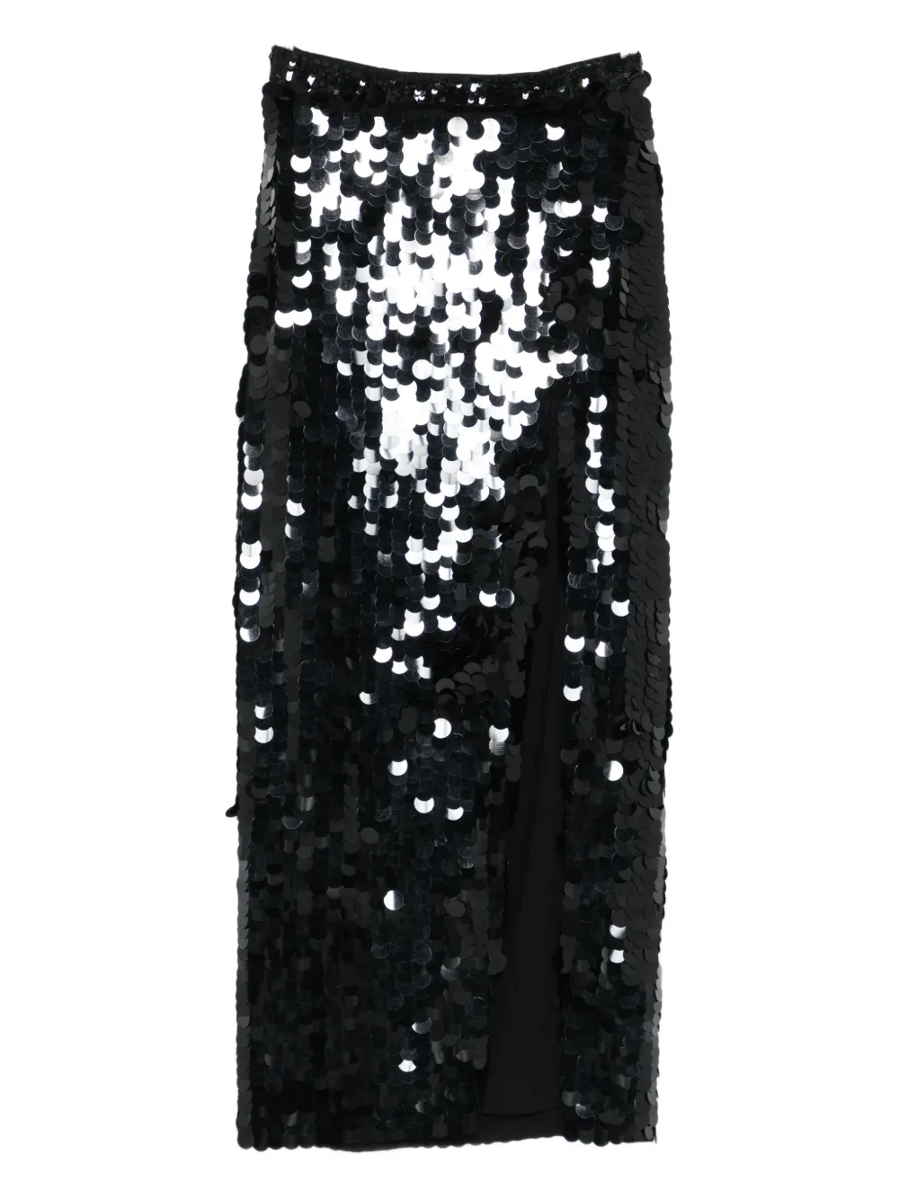 P.A.R.O.S.H. sequin-embellished slit skirt Zwart