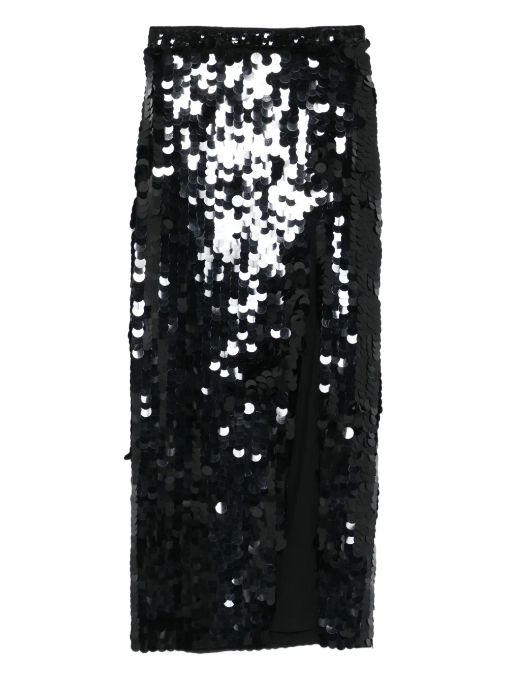P.A.R.O.S.H. sequin-embellished slit skirt Zwart