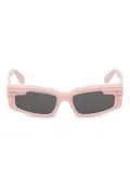 Fiorucci Wing three-line geometric sunglasses - Pink