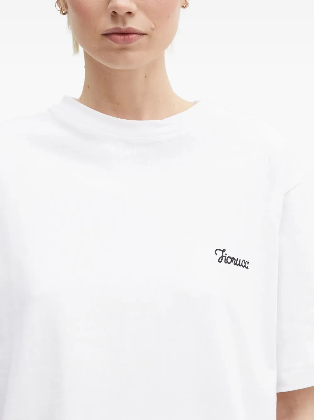 Fiorucci embroidered short-sleeve T-shirt Wit