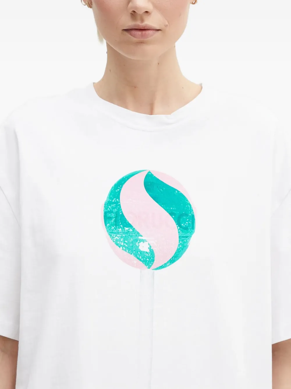 Fiorucci lollipop-print T-shirt Wit