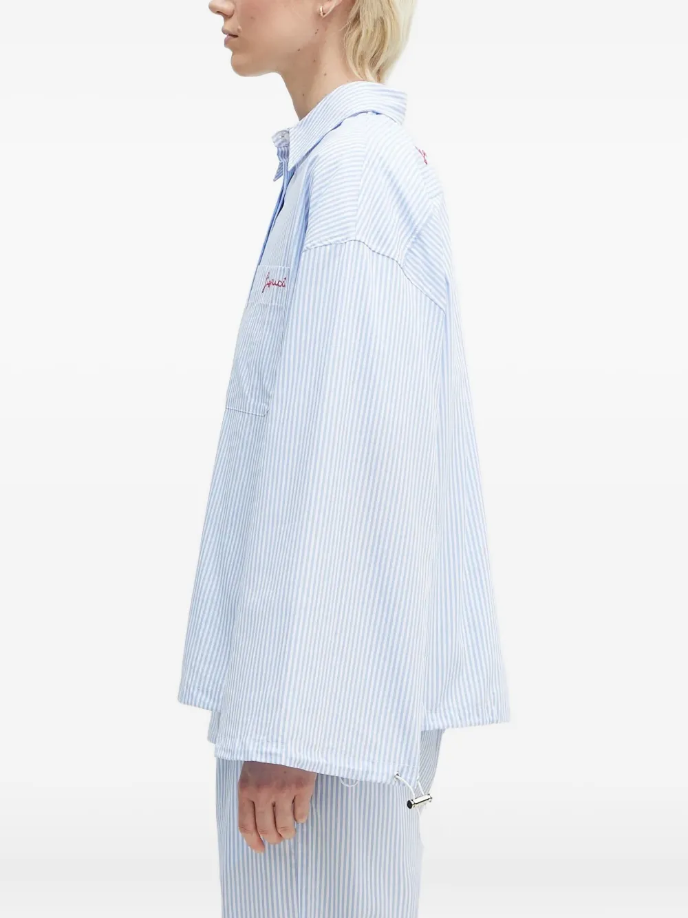 Fiorucci striped embroidered shirt | Image 2